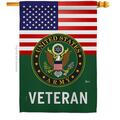 Guarderia 28 x 40 in. US Army Veteran House Flag with Armed Forces Dbl-Sided Vertical Flags  Banner Garden GU3858520